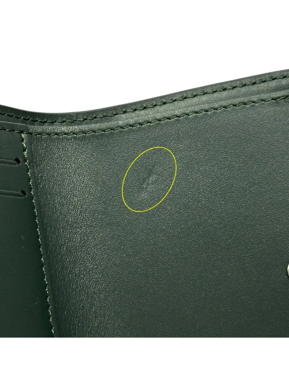 Louis Vuitton Wallet Aerogram Trifold Wax Calf Leather Victor Forest Green